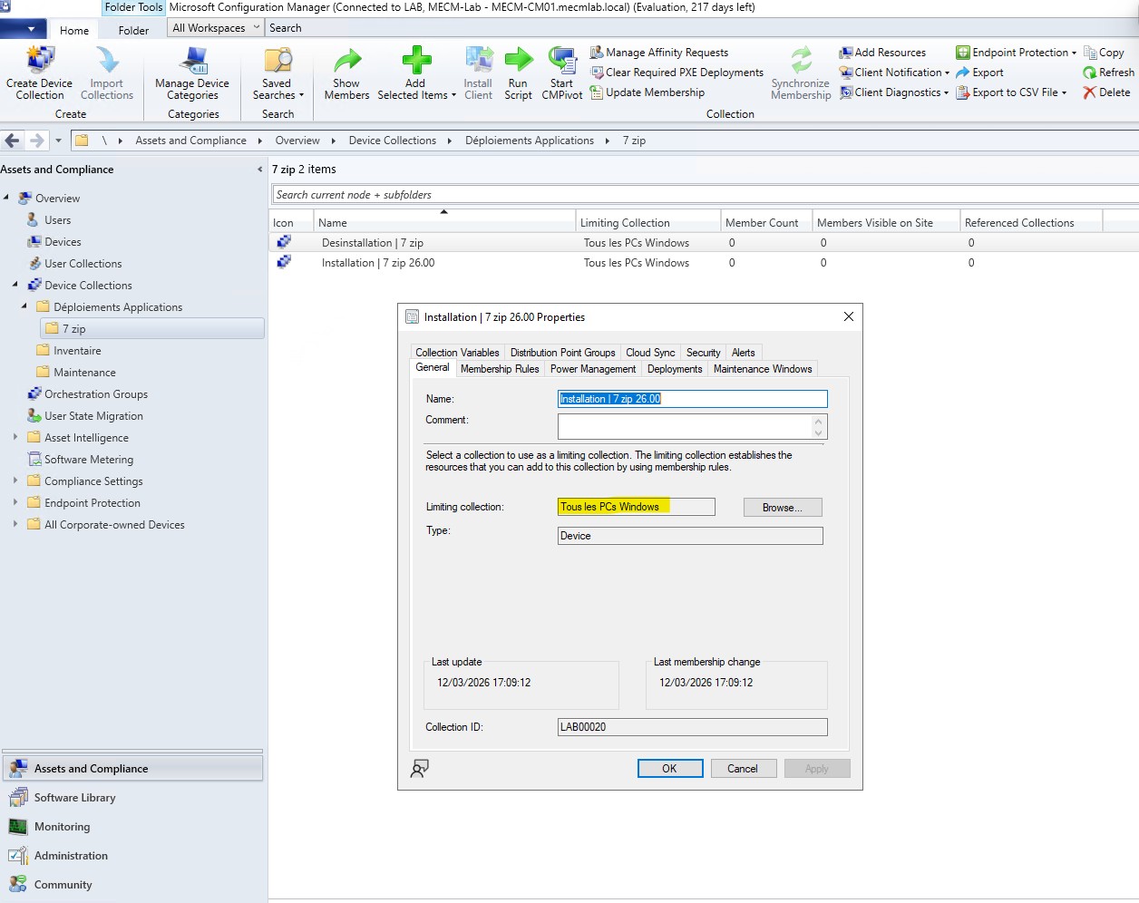 MECM-Config-LimitingDeviceCollection